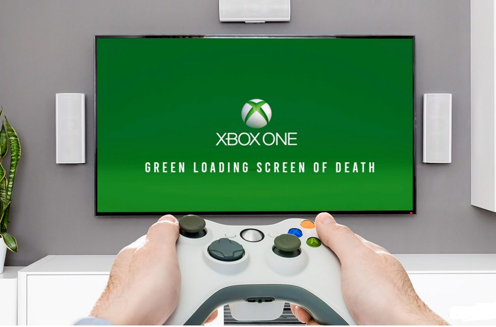 xbox one stuck on green screen